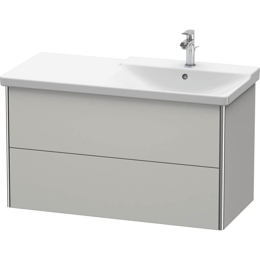 Duravit XSquare Vanity Unit Wall-Mounted  Concrete Gray Matte