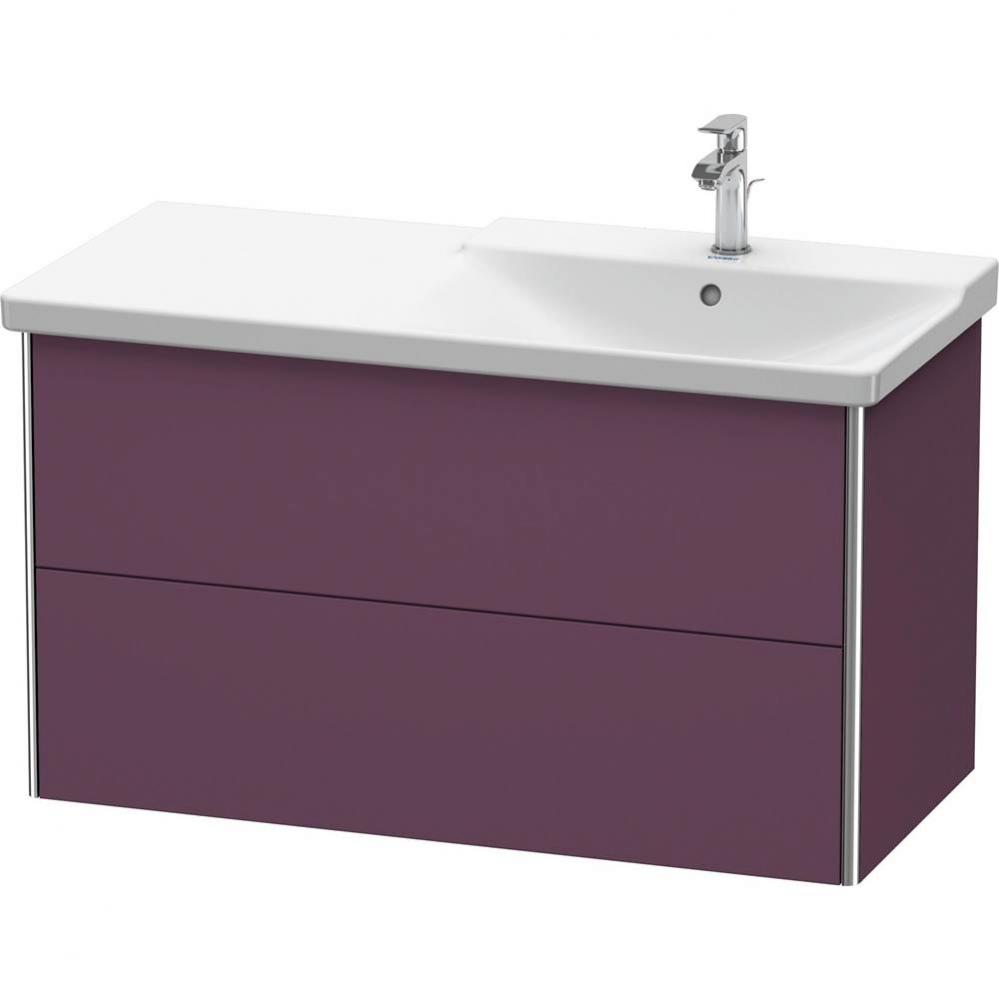 Duravit XSquare Vanity Unit Wall-Mounted  Aubergine Satin Matte