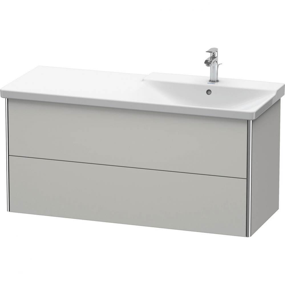 Duravit XSquare Vanity Unit Wall-Mounted  Concrete Gray Matte