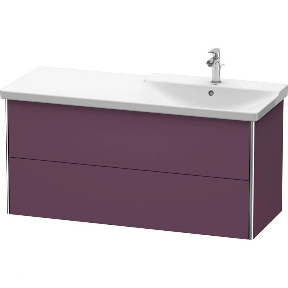 Duravit XSquare Vanity Unit Wall-Mounted  Aubergine Satin Matte