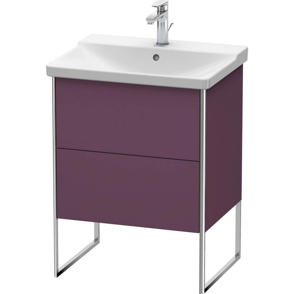 Duravit XSquare Floor Standing Vanity Unit  Aubergine Satin Matte