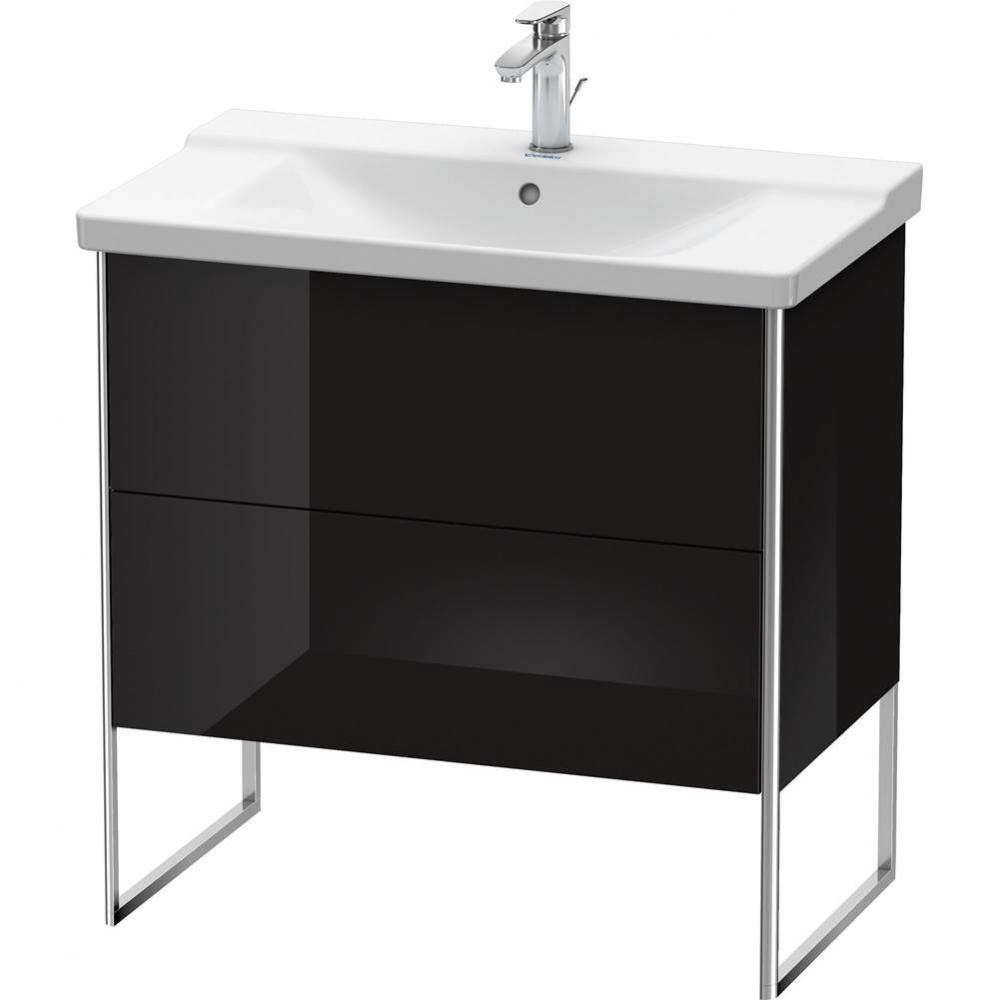 Duravit XSquare Floor Standing Vanity Unit  Black High Gloss