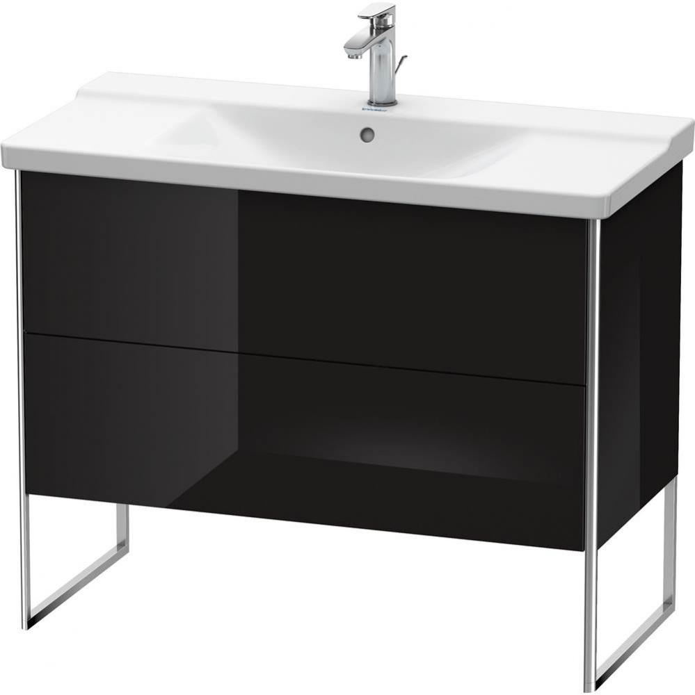 Duravit XSquare Floor Standing Vanity Unit  Black High Gloss