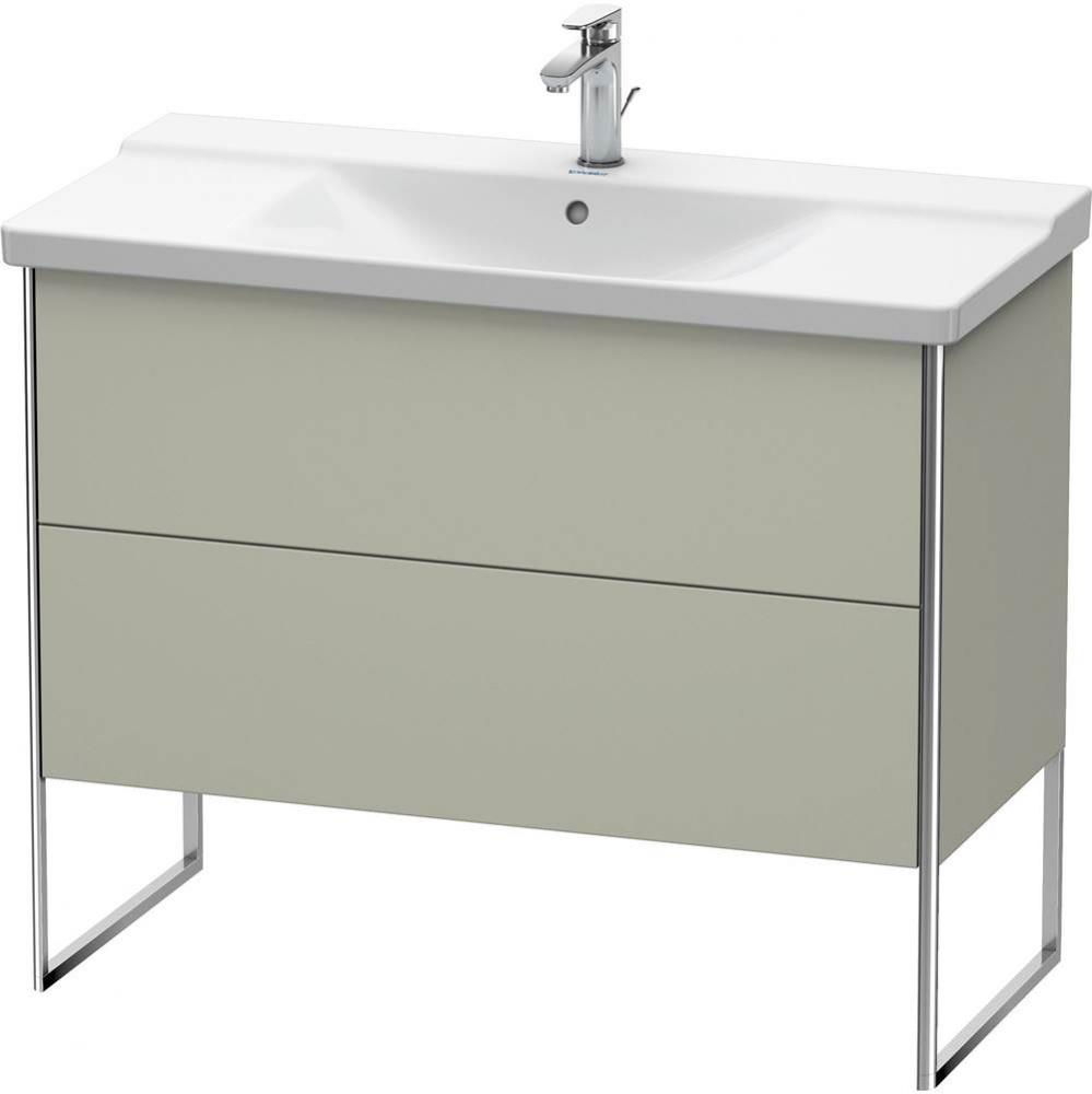 Duravit XSquare Floor Standing Vanity Unit  Taupe Satin Matte