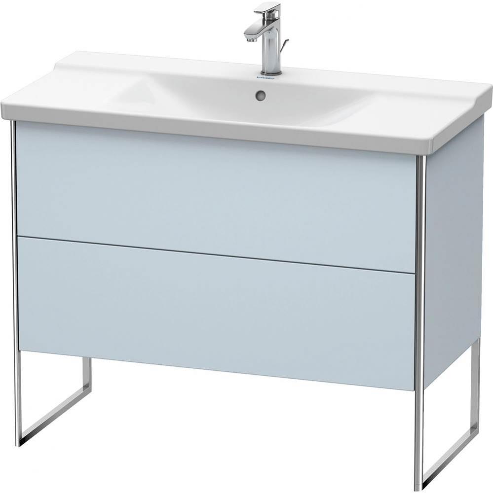 Duravit XSquare Floor Standing Vanity Unit  Light Blue Satin Matte