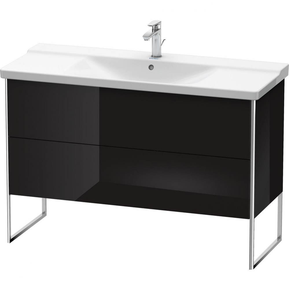 Duravit XSquare Floor Standing Vanity Unit  Black High Gloss