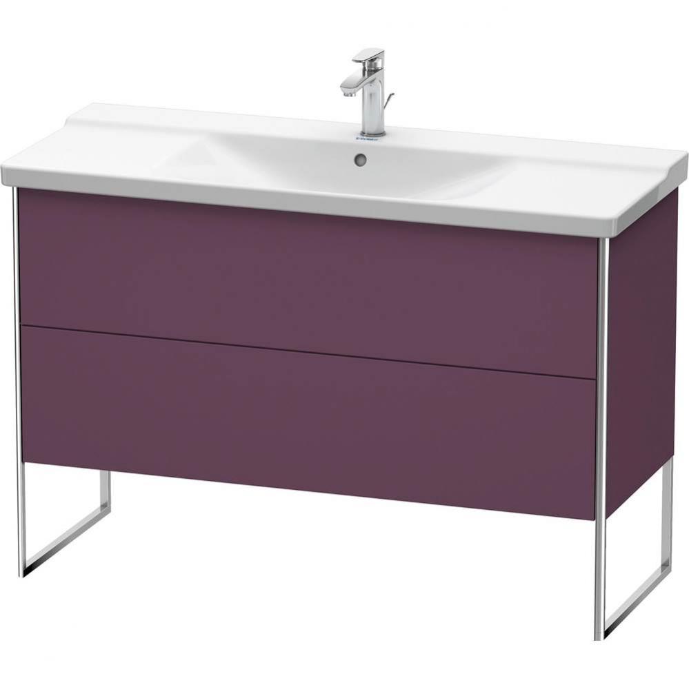 Duravit XSquare Floor Standing Vanity Unit  Aubergine Satin Matte