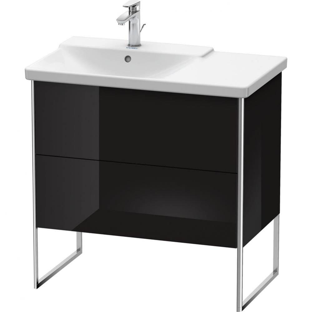 Duravit XSquare Floor Standing Vanity Unit  Black High Gloss