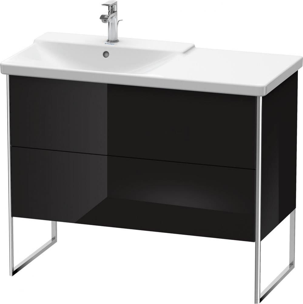 Duravit XSquare Floor Standing Vanity Unit  Black High Gloss