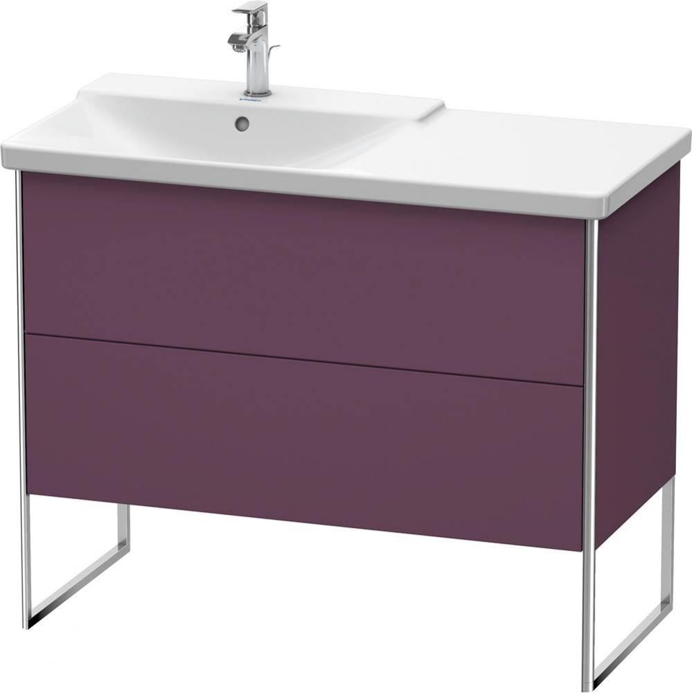 Duravit XSquare Floor Standing Vanity Unit  Aubergine Satin Matte