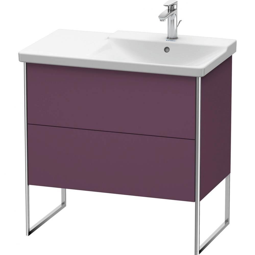 Duravit XSquare Floor Standing Vanity Unit  Aubergine Satin Matte