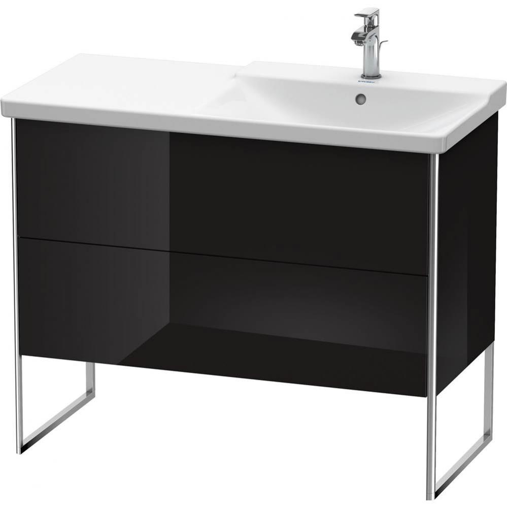 Duravit XSquare Floor Standing Vanity Unit  Black High Gloss