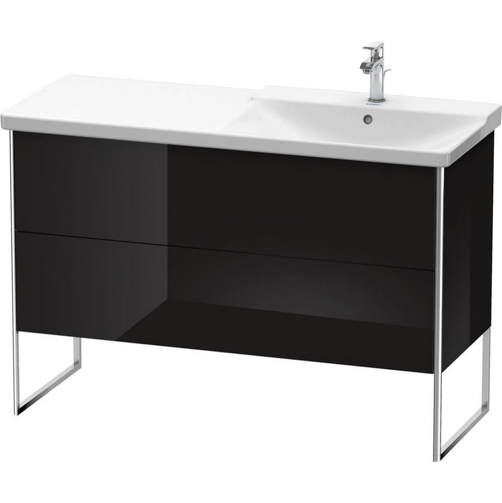 Duravit XSquare Floor Standing Vanity Unit  Black High Gloss