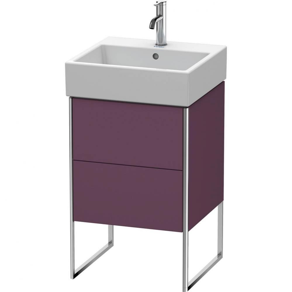 Duravit XSquare Two Drawer Floorstanding Vanity Unit Aubergine