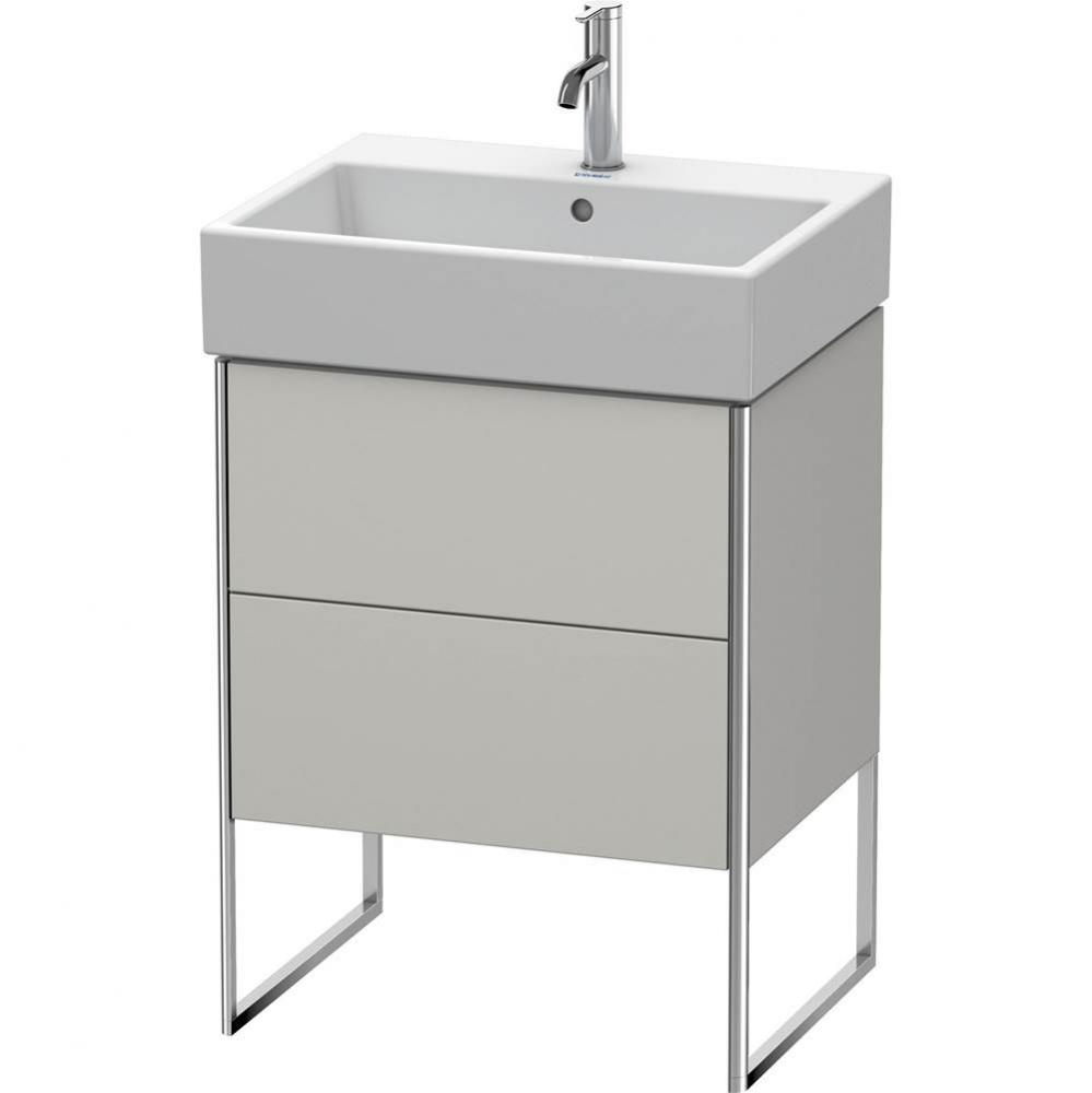 Duravit XSquare Two Drawer Floorstanding Vanity Unit Concrete Gray