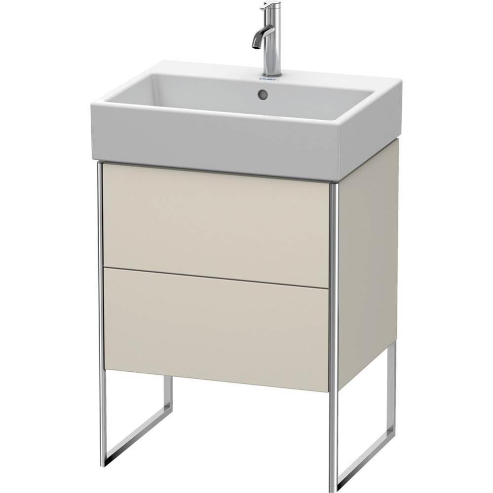 Duravit XSquare Two Drawer Floorstanding Vanity Unit Taupe