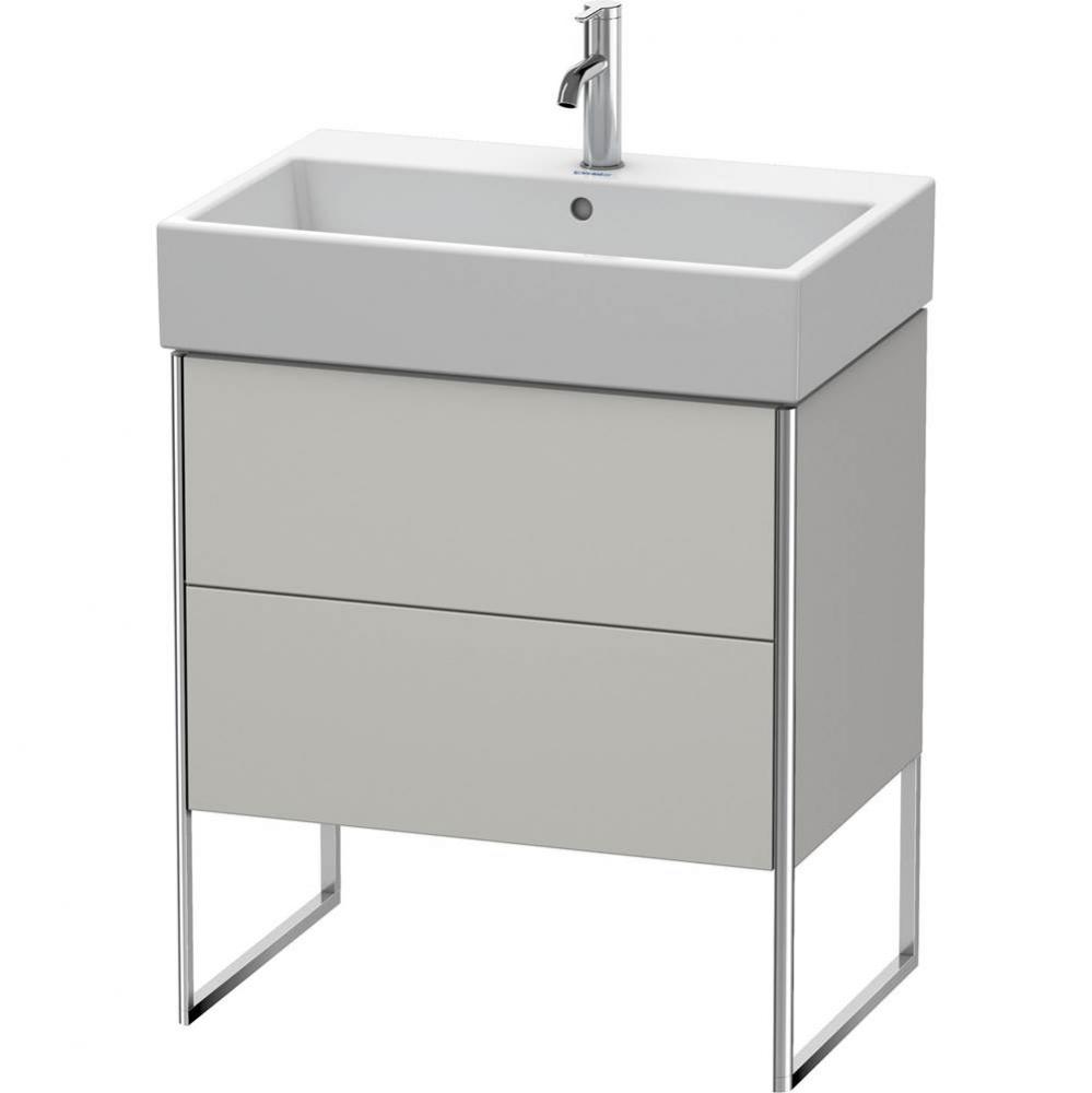 Duravit XSquare Two Drawer Floorstanding Vanity Unit Concrete Gray