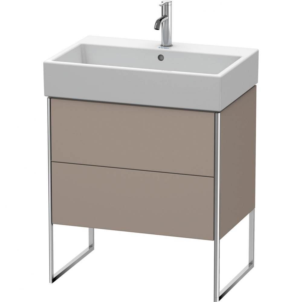 Duravit XSquare Two Drawer Floorstanding Vanity Unit Basalt