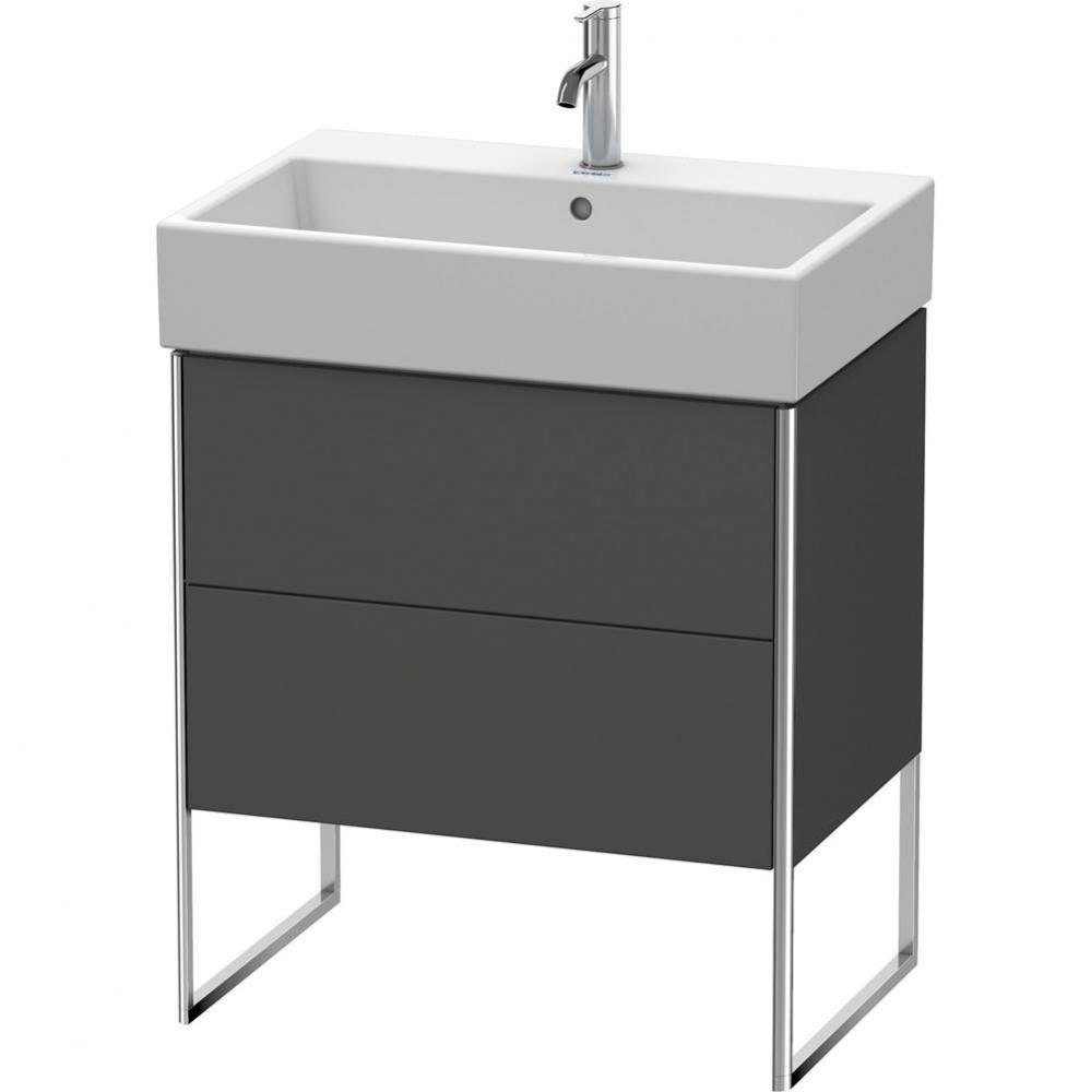 Duravit XSquare Two Drawer Floorstanding Vanity Unit Graphite