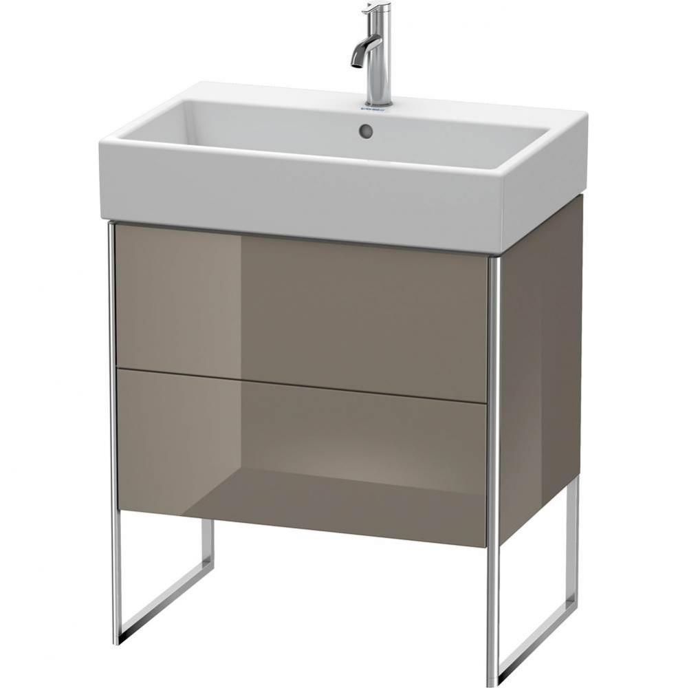 Duravit XSquare Two Drawer Floorstanding Vanity Unit Flannel Gray