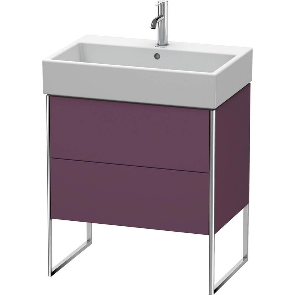 Duravit XSquare Two Drawer Floorstanding Vanity Unit Aubergine