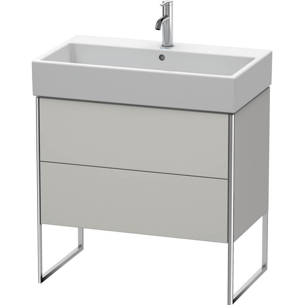 Duravit XSquare Two Drawer Floorstanding Vanity Unit Concrete Gray