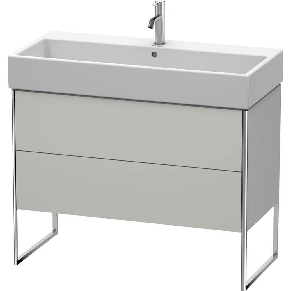 Duravit XSquare Two Drawer Floorstanding Vanity Unit Concrete Gray