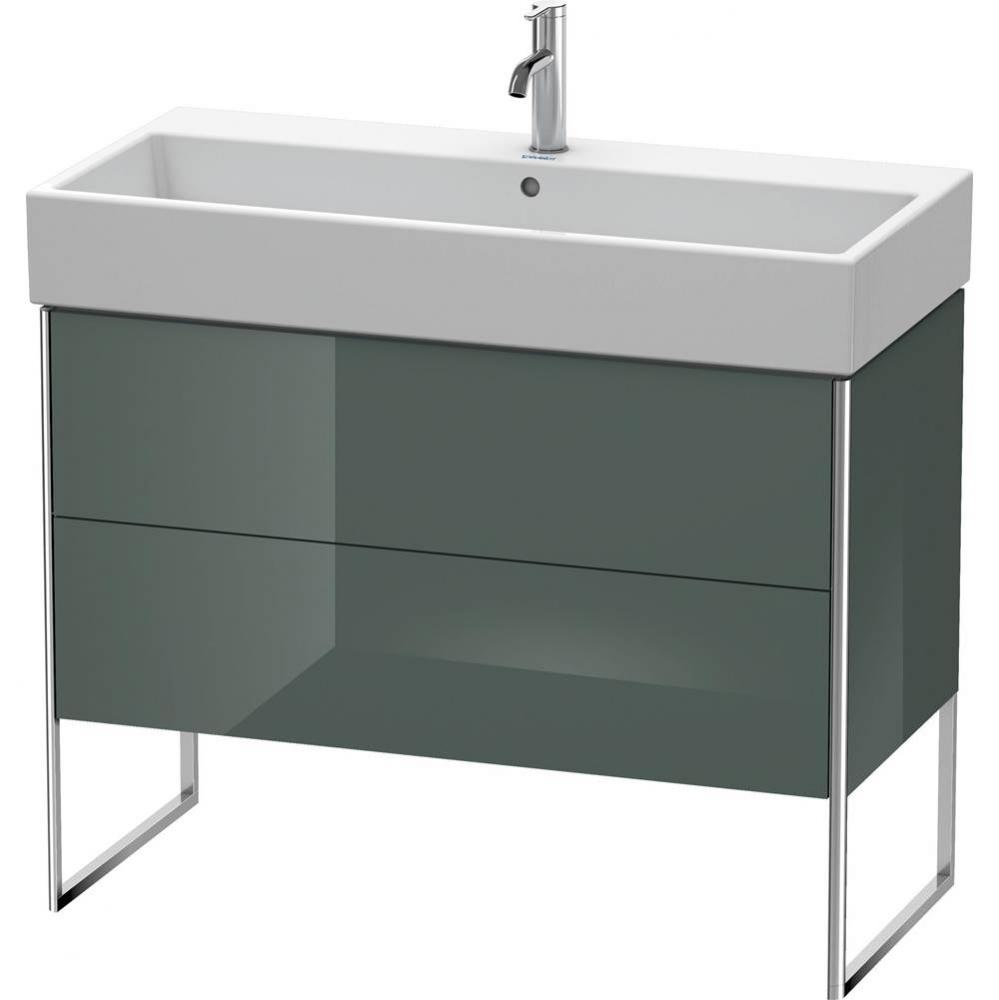 Duravit XSquare Two Drawer Floorstanding Vanity Unit Dolomite Gray