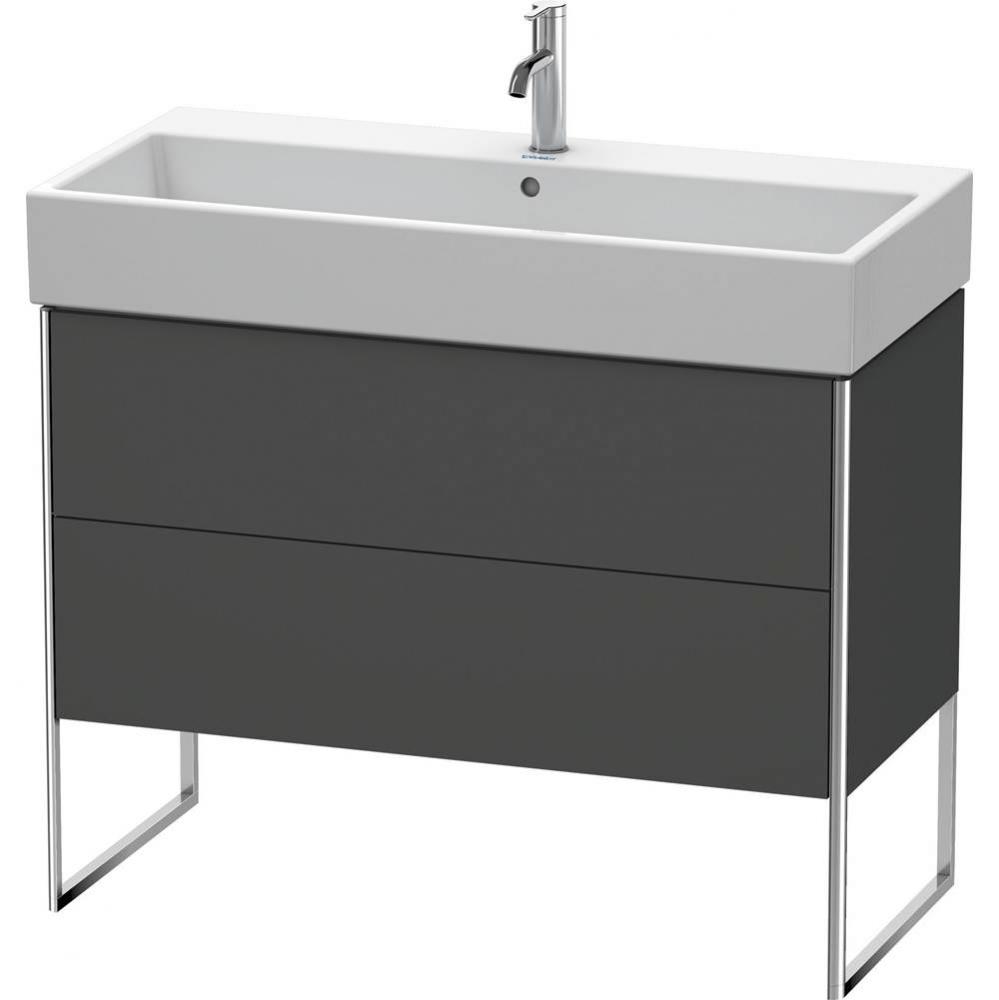 Duravit XSquare Two Drawer Floorstanding Vanity Unit Graphite