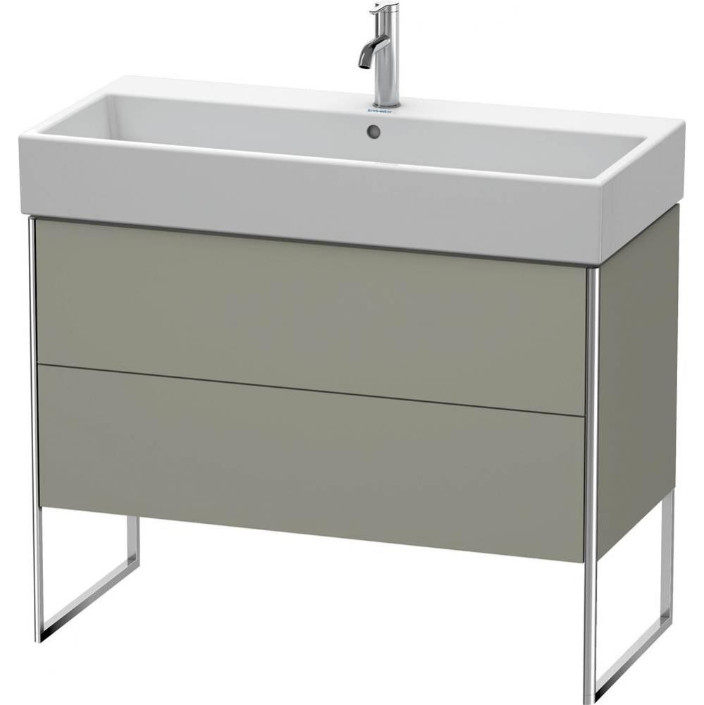 Duravit XSquare Two Drawer Floorstanding Vanity Unit Stone Gray