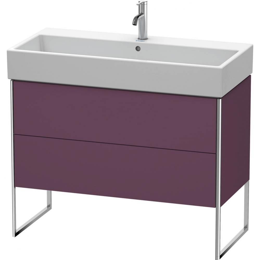 Duravit XSquare Two Drawer Floorstanding Vanity Unit Aubergine