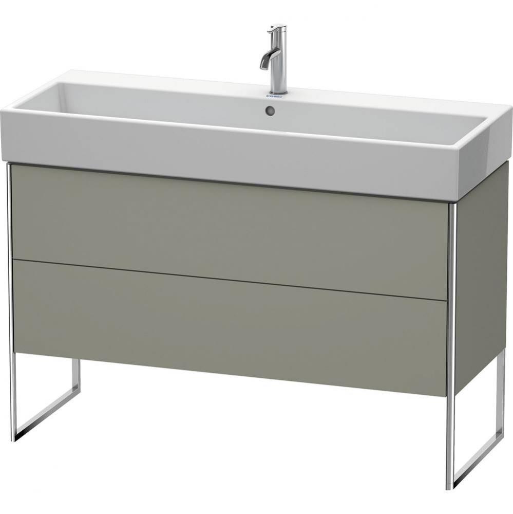 Duravit XSquare Two Drawer Floorstanding Vanity Unit Stone Gray