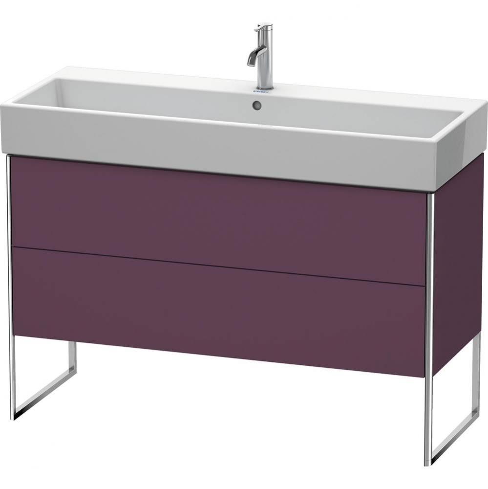 Duravit XSquare Two Drawer Floorstanding Vanity Unit Aubergine