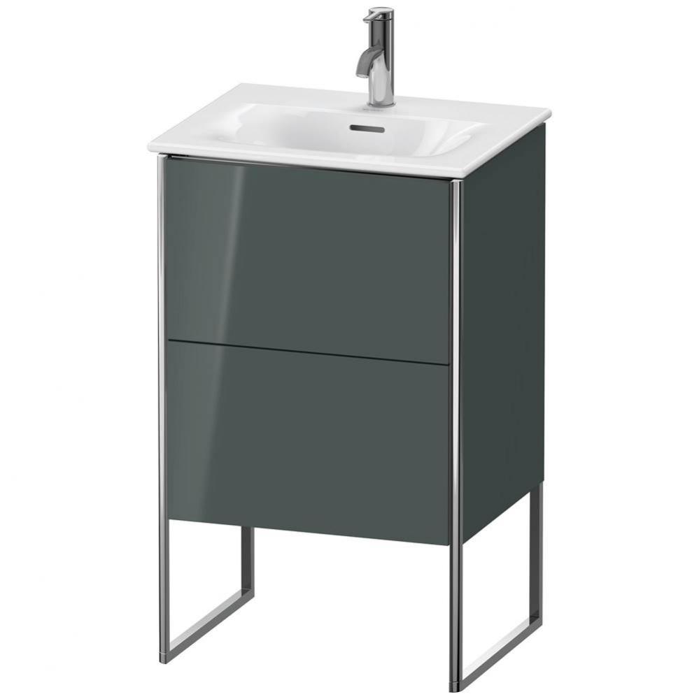 Duravit XSquare Two Drawer Floorstanding Vanity Unit Dolomite Gray