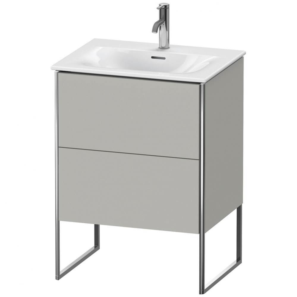 Duravit XSquare Two Drawer Floorstanding Vanity Unit Concrete Gray