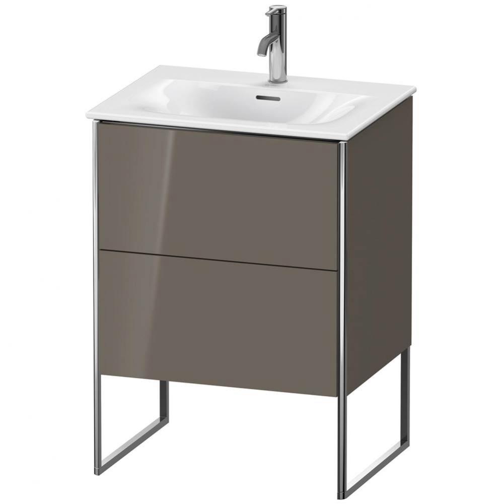 Duravit XSquare Two Drawer Floorstanding Vanity Unit Flannel Gray