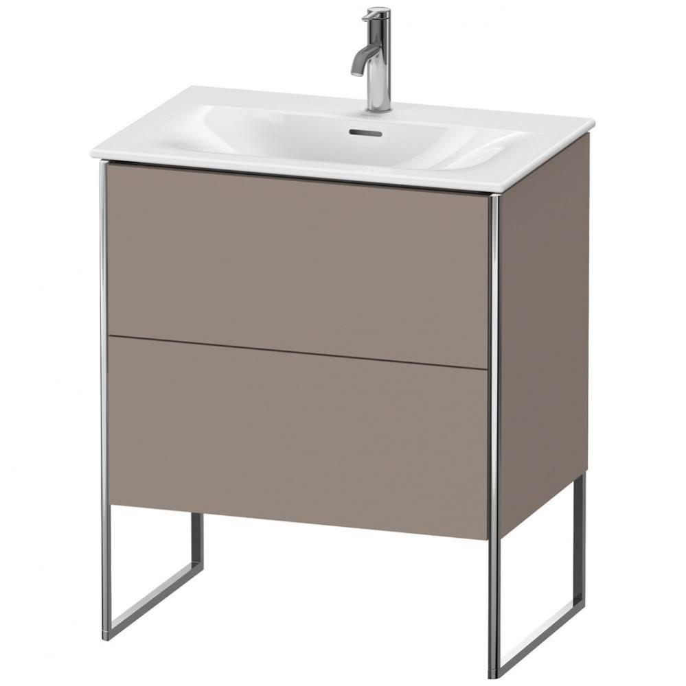 Duravit XSquare Two Drawer Floorstanding Vanity Unit Basalt