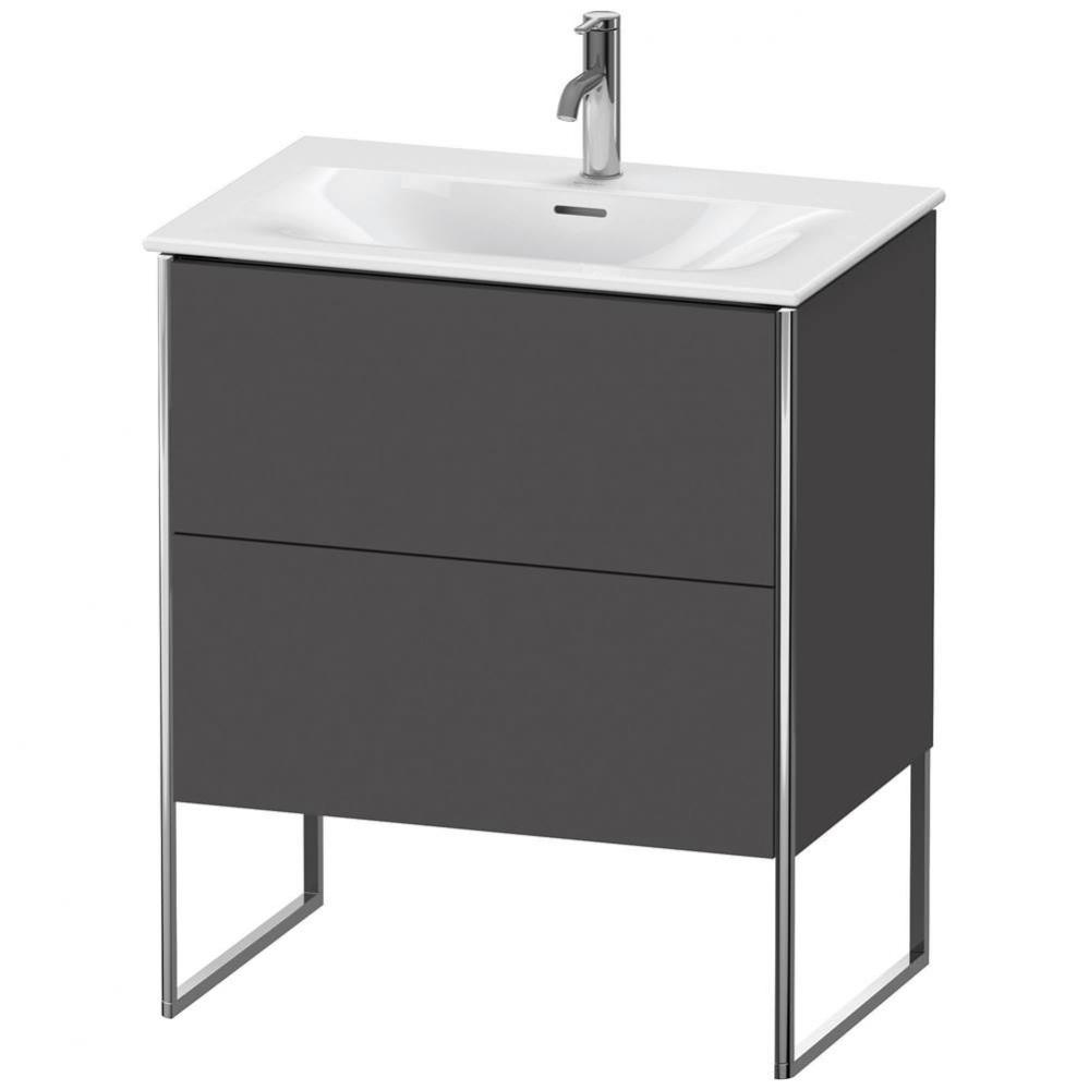 Duravit XSquare Two Drawer Floorstanding Vanity Unit Graphite