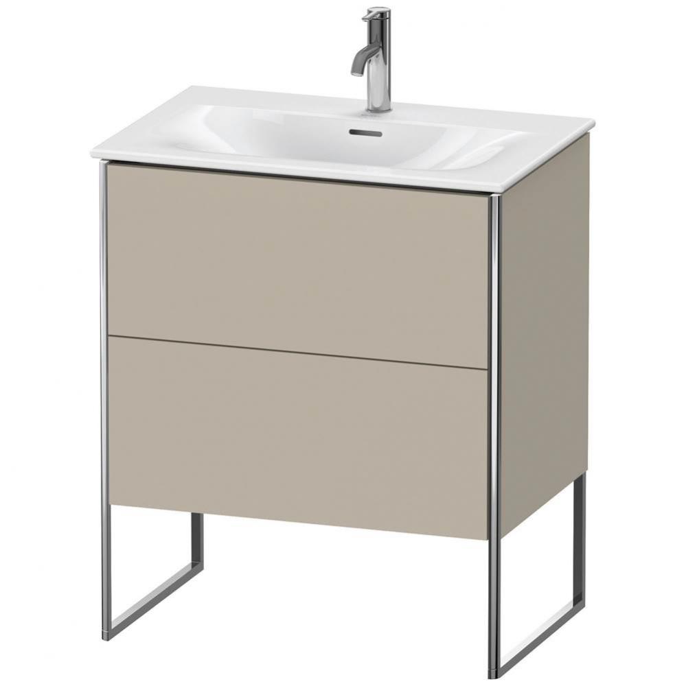 Duravit XSquare Two Drawer Floorstanding Vanity Unit Taupe