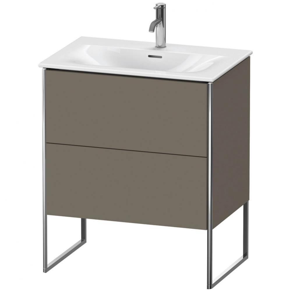 Duravit XSquare Floor Standing Vanity Unit  Flannel Gray Satin Matte