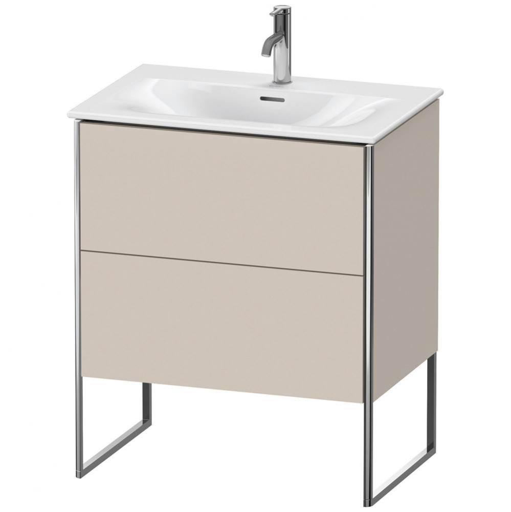 Duravit XSquare Two Drawer Floorstanding Vanity Unit Taupe