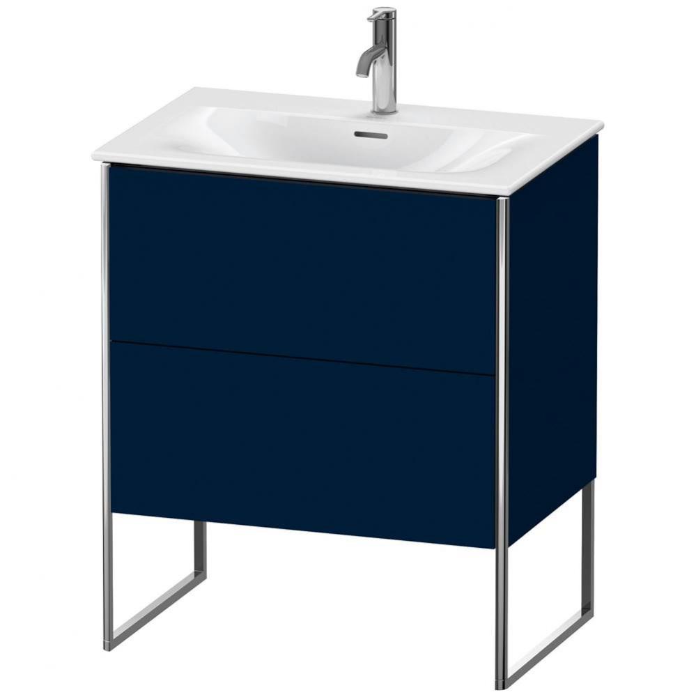 Duravit XSquare Two Drawer Floorstanding Vanity Unit Midnight Blue