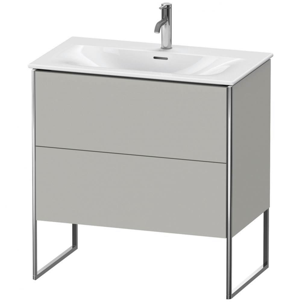 Duravit XSquare Two Drawer Floorstanding Vanity Unit Concrete Gray