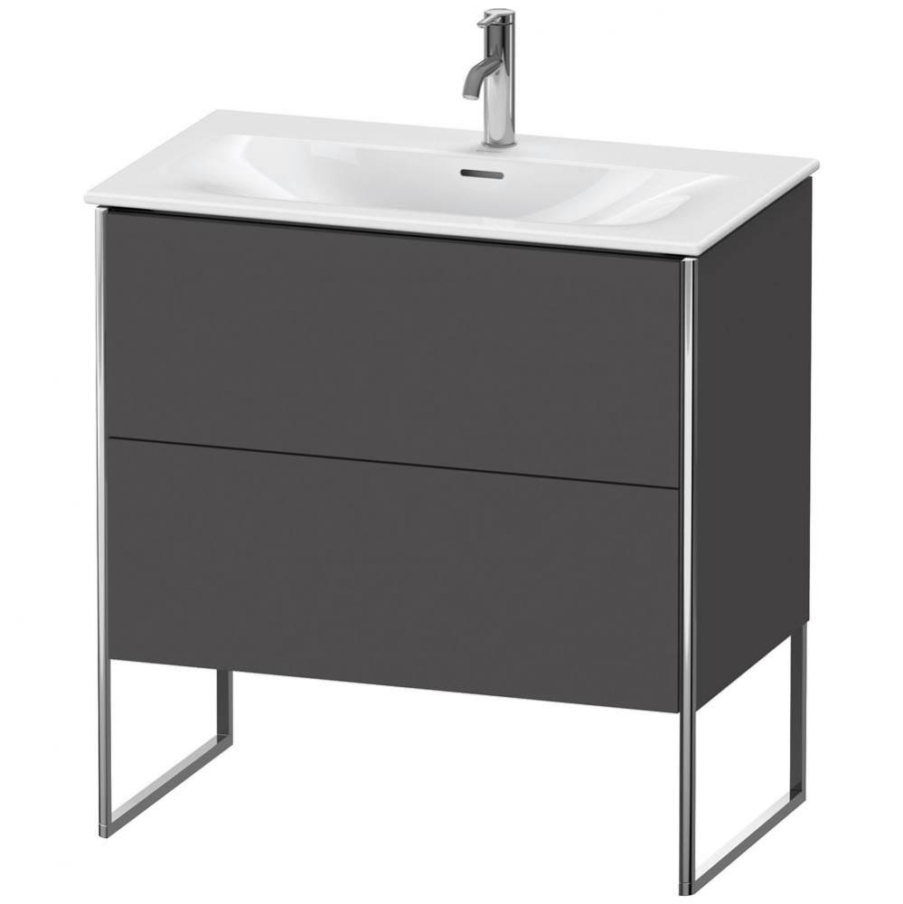 Duravit XSquare Two Drawer Floorstanding Vanity Unit Graphite