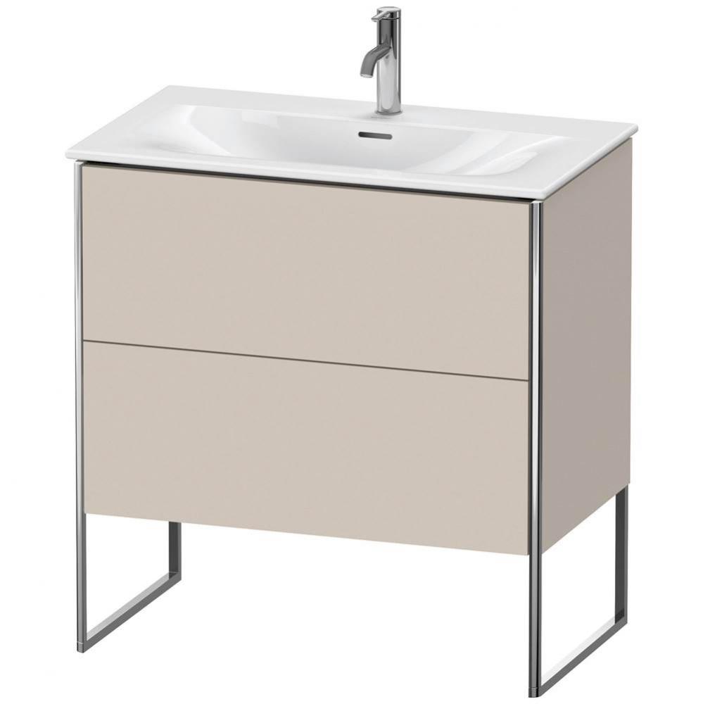 Duravit XSquare Two Drawer Floorstanding Vanity Unit Taupe