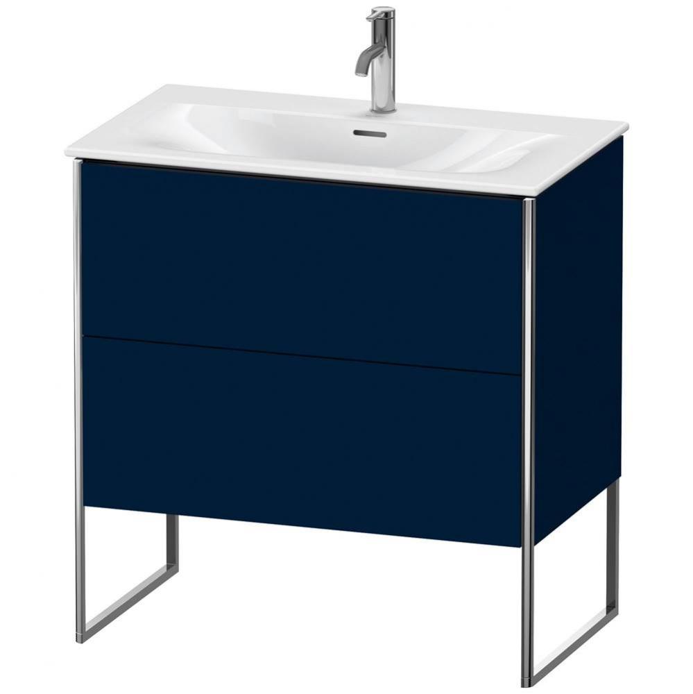 Duravit XSquare Two Drawer Floorstanding Vanity Unit Midnight Blue