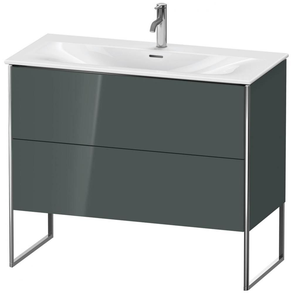 Duravit XSquare Two Drawer Floorstanding Vanity Unit Dolomite Gray