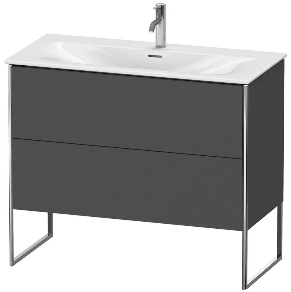 Duravit XSquare Two Drawer Floorstanding Vanity Unit Graphite