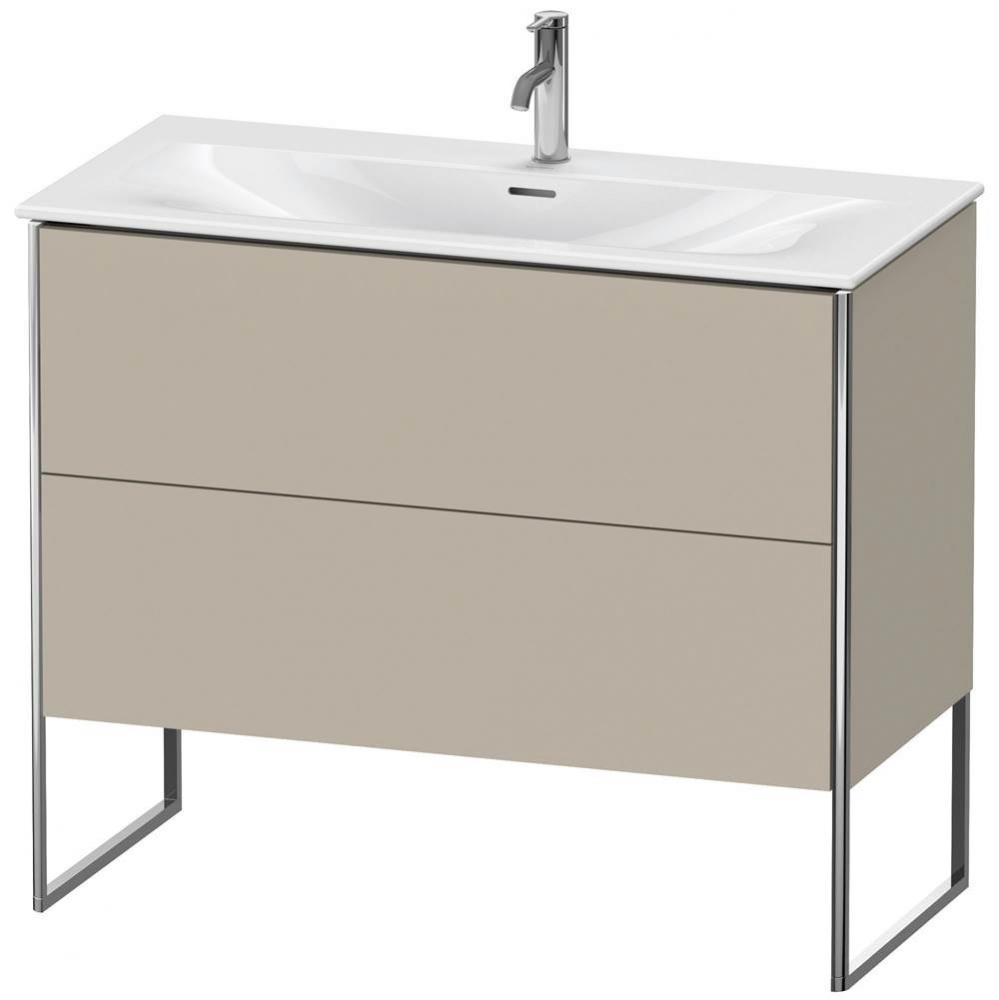 Duravit XSquare Two Drawer Floorstanding Vanity Unit Taupe