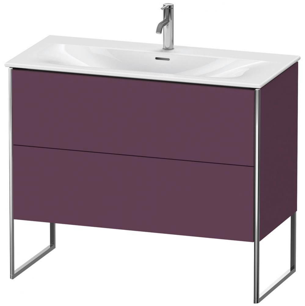 Duravit XSquare Two Drawer Floorstanding Vanity Unit Aubergine